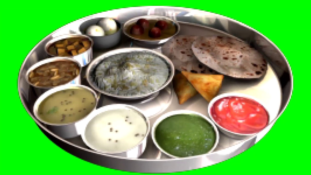 Green Screen Veg Thali !! Indian Thali Veg Full Meals !! Thali Meals