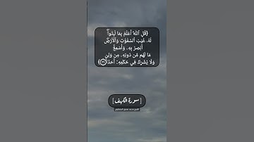 سورة الكهف الآية ٢٥ و ٢٦ بصوت الشيخ محمد صديق المنشاوي