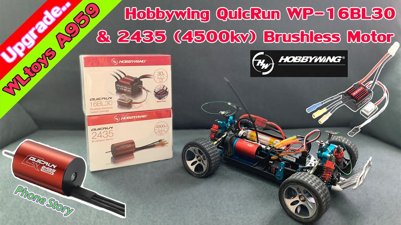 Wltoys 1-18 A959 UPgrade Hobbywing QuicRun WP-16BL30 with 2435 (4500kv) Brushless Motor