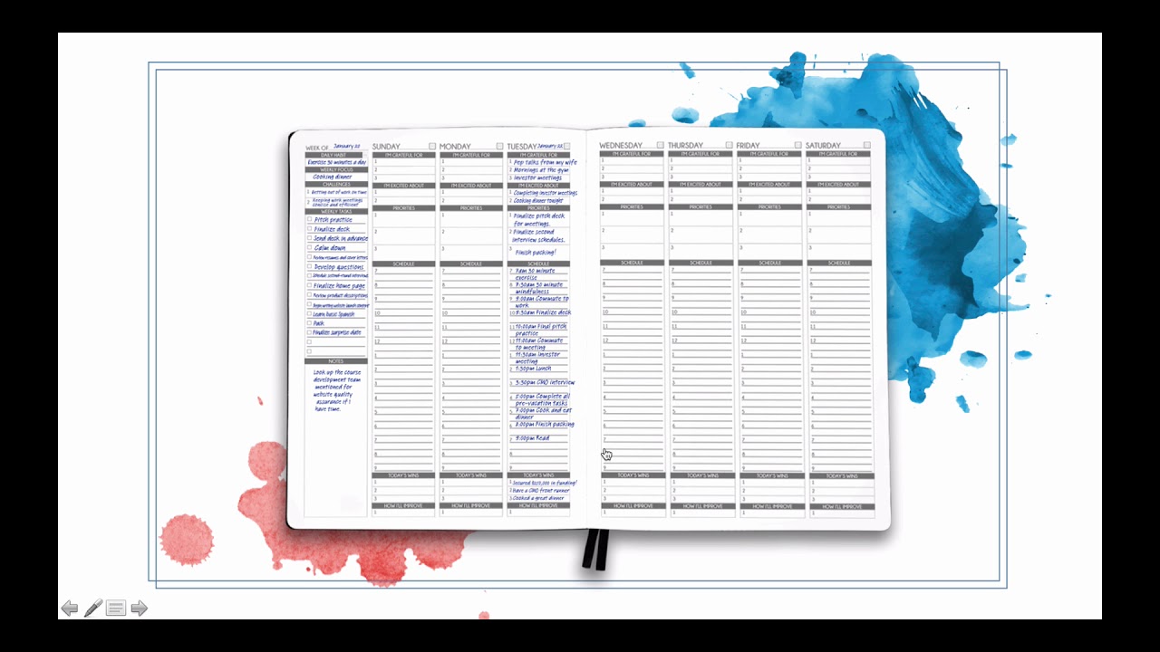 How to use your Panda Planner Weekly Weekly Spread (daily section