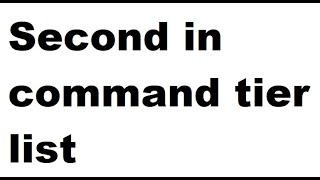 Beyond the Blacklist Episode 10 - Second in Command Tier List