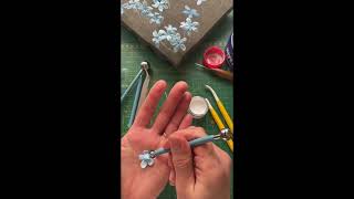 How to make small filler flowers flower  using cold porcelain or sugarpaste  #shorts