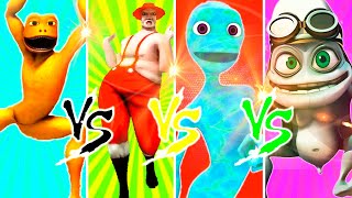 Dame tu Cosita VS Patila VS Crazy Frog VS Bad Santa Alien Green Color dance challenge