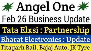 TCS AI Data Center🔴Angel One Business Update🔴Tata Elxsi🔴Bharat Electronics🔴Titagarh Rail🔴Bajaj Auto