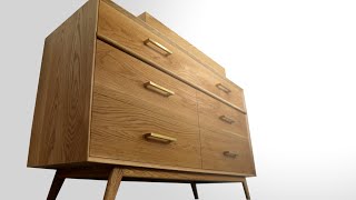 Building a Dresser with a Bonus Feature || Mid Century Modern Dresser