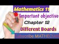 Chapter 12| Important Objective | Math-11