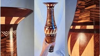 Woodturning a Segmented Vase - The African Vase This piece is available for purchase at http://www.fiaschettiwoodworking.com/ I was inspired to make this by the art from native