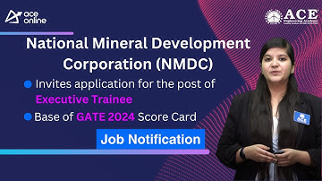 NMDC invites application for the post of Executive Trainee on the base of GATE 2024 Score Card