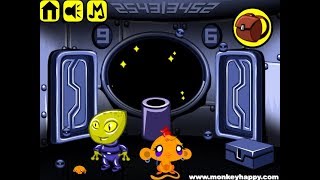 Monkey Go Happy Stage 360 - Starship Walkthrough Pencilkids