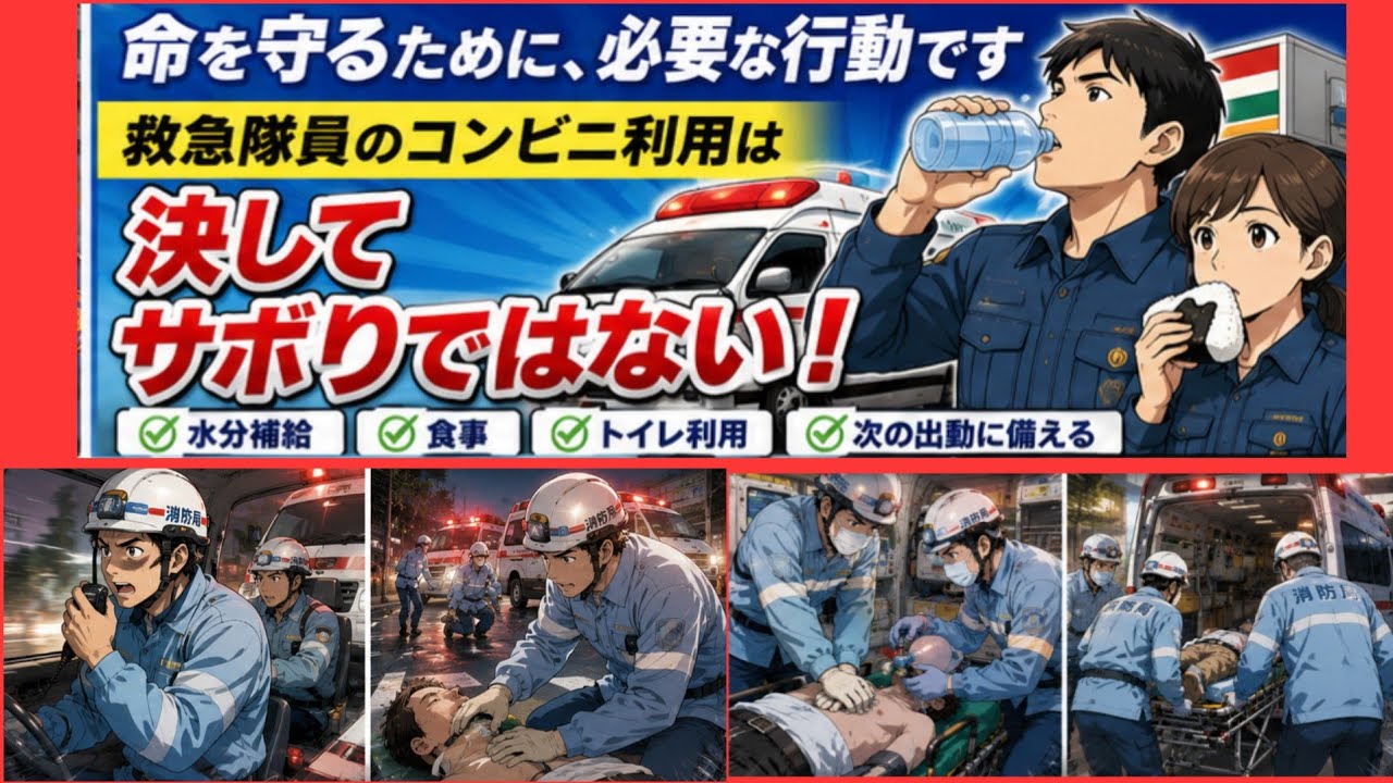 常に救急車稼働で忙しい救急隊員の休憩の重要性について