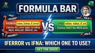 👉 IFERROR vs IFNA in Excel 🔥 Complete Guide with Practical Examples | Avoid Errors Like a Pro