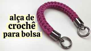 Alça de crochê para bolsa no copinho de tassel | por Ju quem fez