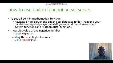 part 1  built in mathmatical function in sql serever