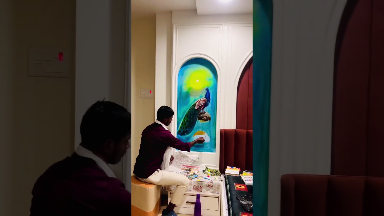 Painting Peacock / Artist Deepak / 