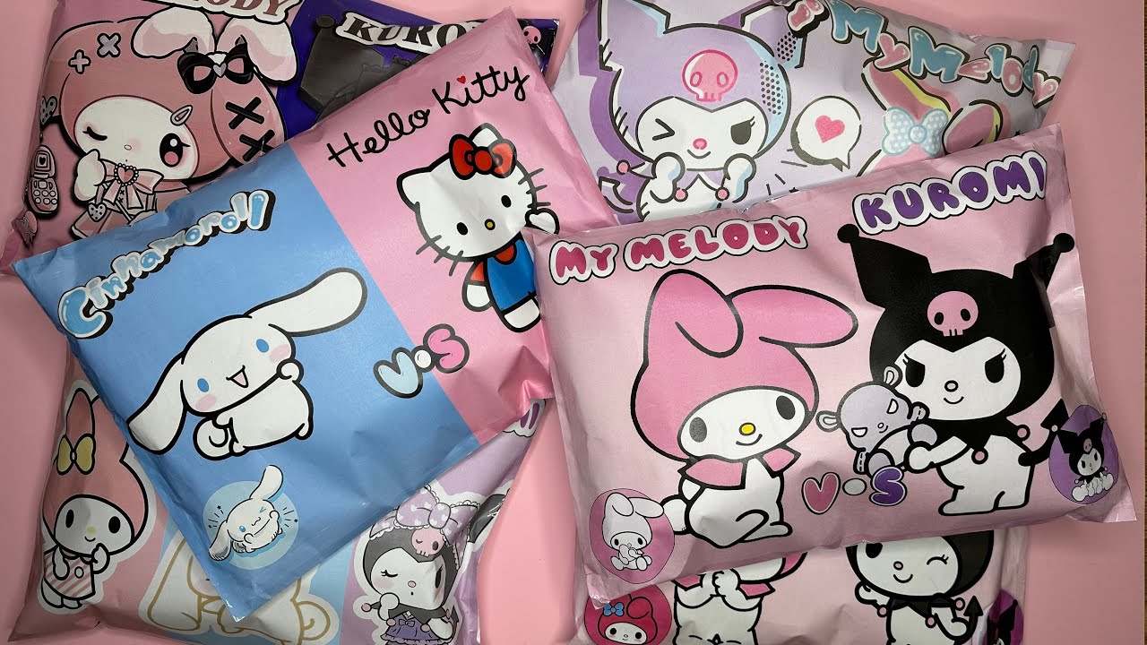 KUROMI and MELODY and CINNAMOROLL and HELLO KITTY Blind Bags | ASMR | Sanrio | Paper Sanrio