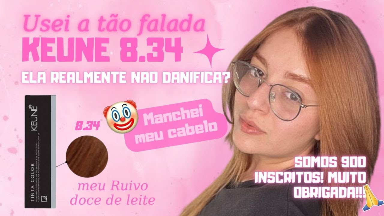 Usei a tão falada KEUNE 8.34 -MANCHEI O MEU CABELO- pintando o cabelo em casa - Vale a pena? - RUIVA