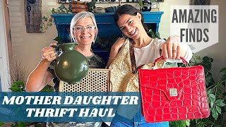 Mother Daughter Thrift Store haul / Cottage core finds / Vintage clothing treasures