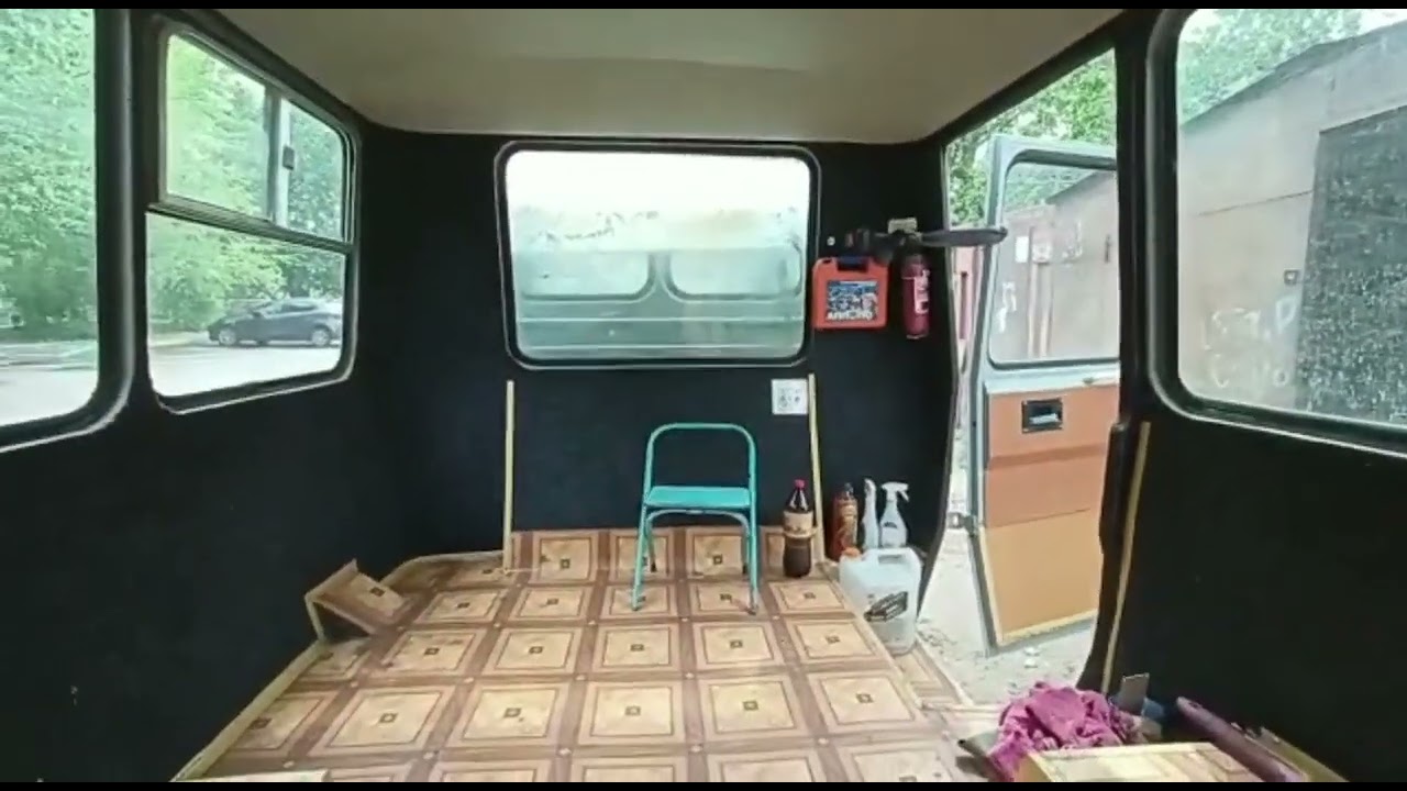 УАЗ Кубанец. Завершил обклейку будки. Изготовление спального места ...