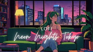 'Midnight Tokyo: Serene Nights & Urban Nostalgia' 90's city pop culture anime.