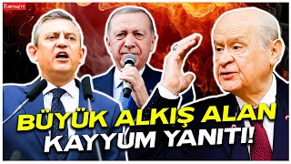 Özgür Özel'den Erdoğan ve Bahçeli'ye büyük alkış alan kayyum yanıtı!