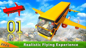 Flying Bus Driving Simulator 2020 Free Bus Games #Android Gameplay👌