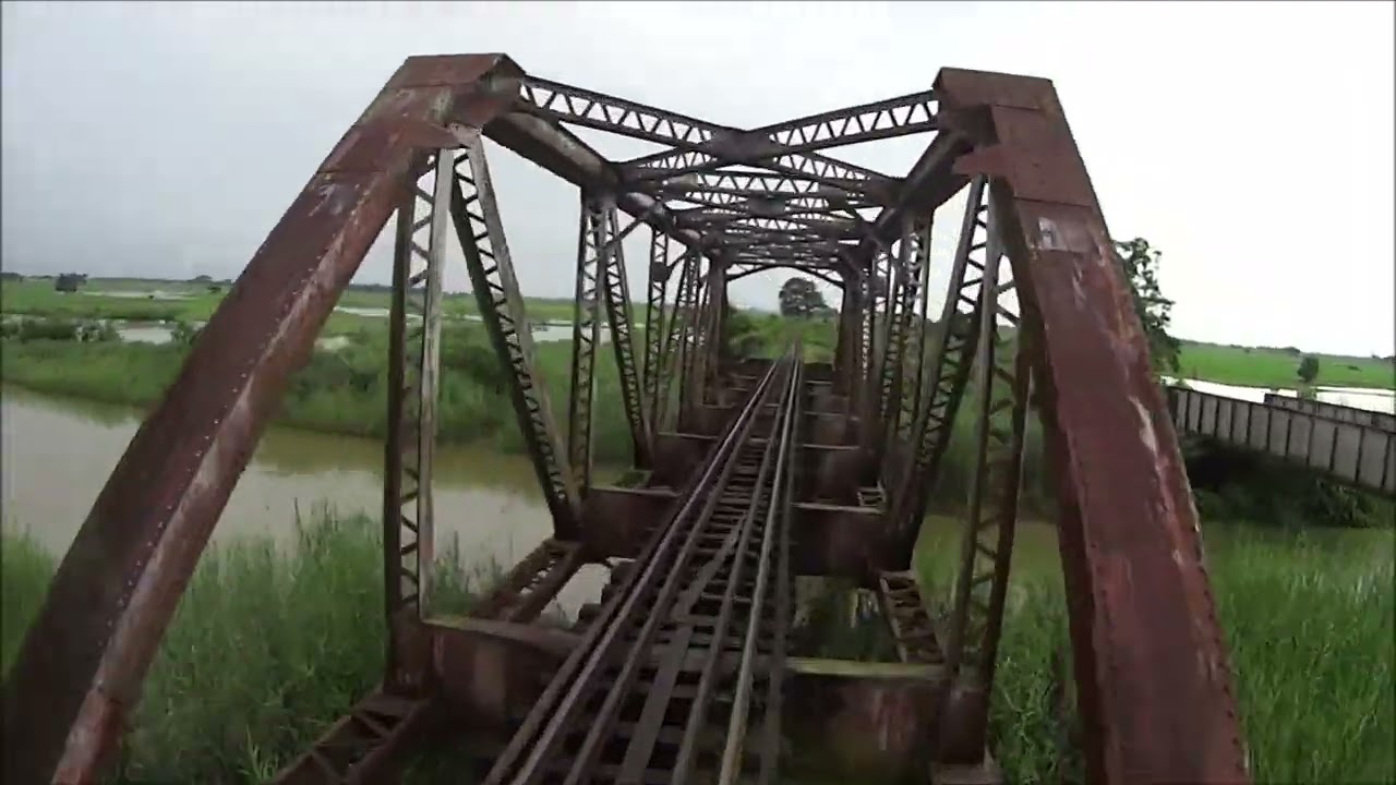 Myanmar Railway, Yangon-Mandalay Line at driver's seat, Yangon to Tangu Part 3,ミャンマー鉄道 ヤンゴンｰマンダレーライン