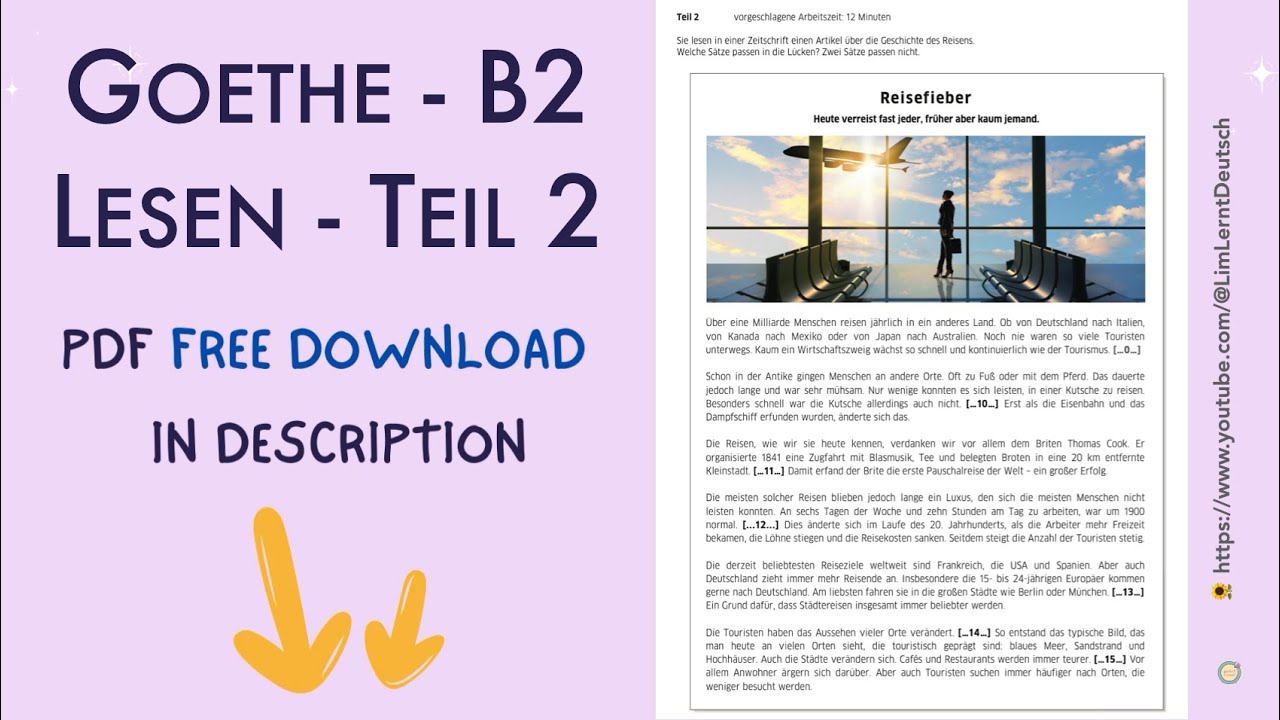GOETHE B2 - LESEN Teil 2 - phần khó nhất đề đọc - Phân tích đề chi tiết ...