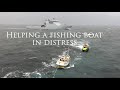 Hurtigruten MS Nordlys helping a fishing boat in distress and handover to the coast guard