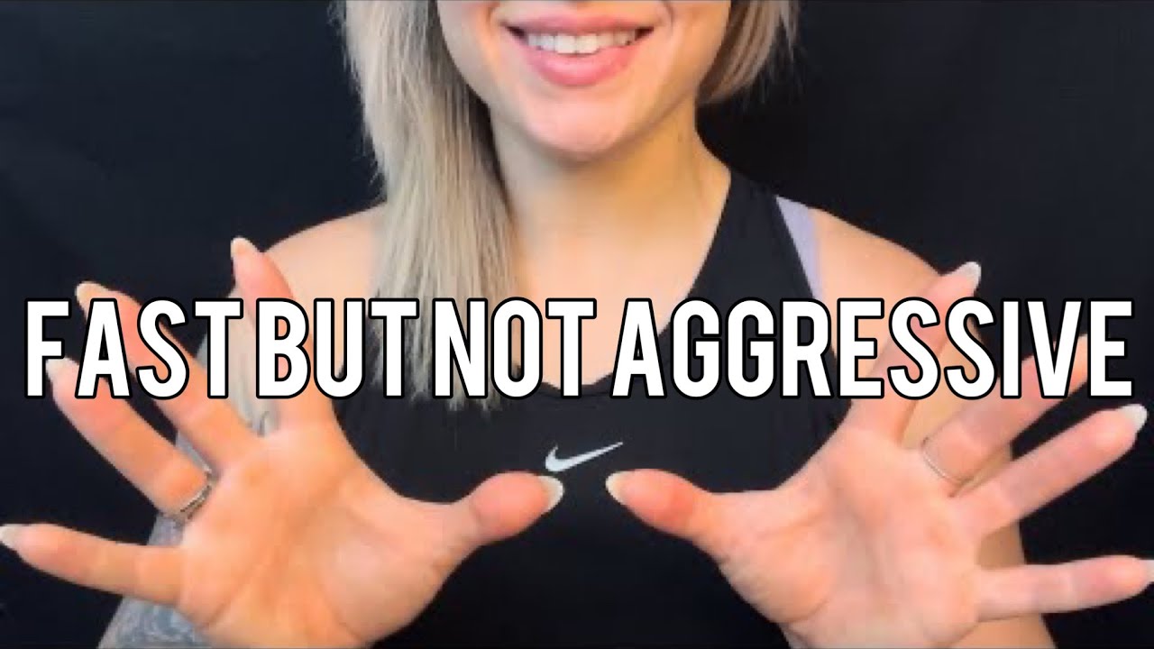 FAST BUT NOT AGGRESSIVE ASMR 😌 HAND SOUNDS & DRY MOUTH SOUNDS