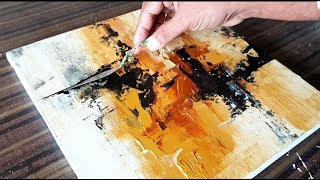 Abstract Painting in Acrylics / Just using Palette knife / Demonstration / Project 365 days/Day#075