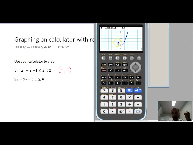 Graphing on calculator using restricted domains