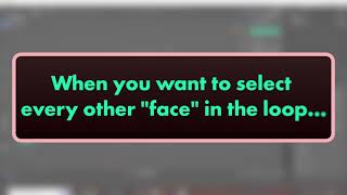 Blender Tips| How to select every other "face" in Blender Net Worth