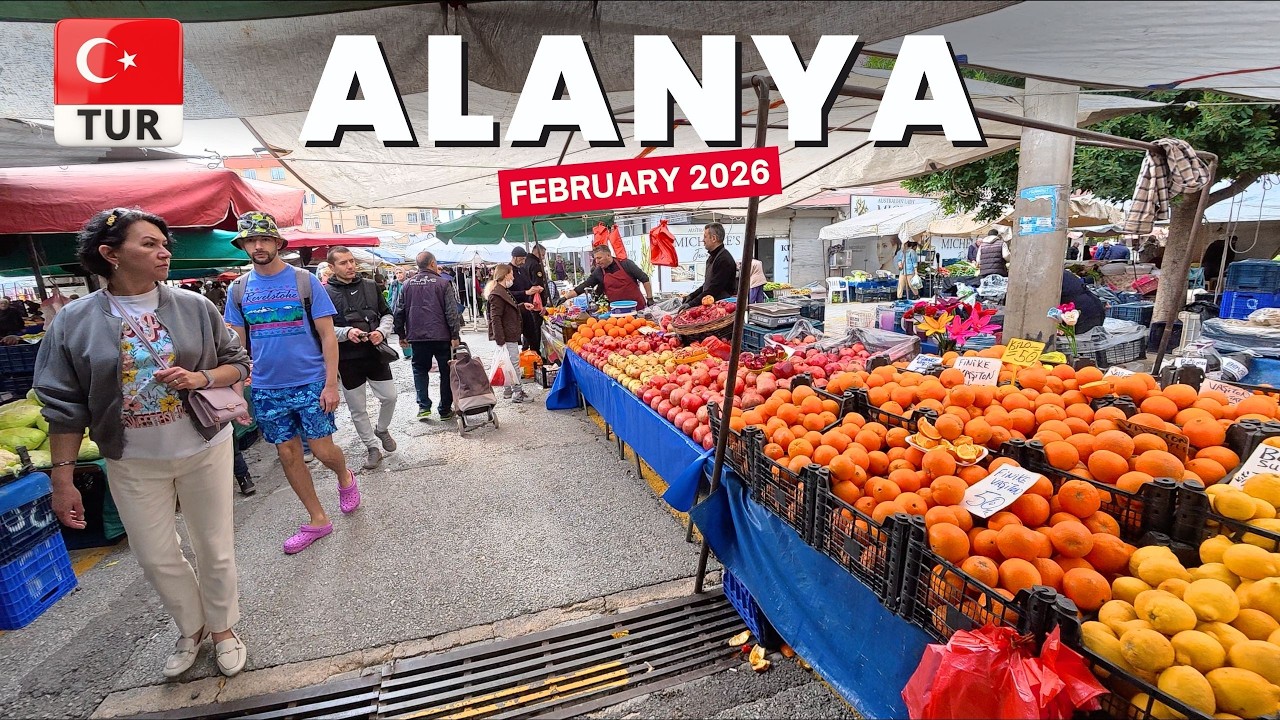Alanya Mahmutlar Market – Fresh Finds at Turkey's Busiest Weekend Market | February 2026 [4K HD]