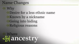 How to Handle Name Changes in Your Family Tree | Ancestry