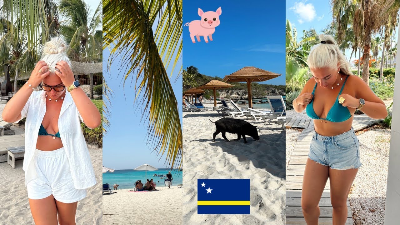 STRANDJES ontdekken op Curaçao!🐷🏖️Varken strand, Porto mari, Daaibooi & eten bij DE HEEREN !🍴🩷