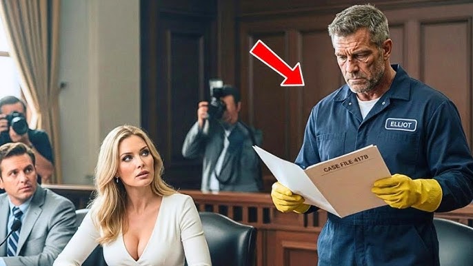 "I WILL DEFEND HER!"—The Janitor Who Saved Billionaire After Her Lawyer Abandoned Her in Court