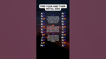 FIND YOUR AND THEIR INITIALS SIGNS #tips #facts #love #lyrics #music #shorts #subscribe