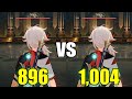 【原神】熟知900の万葉と熟知1000の万葉で火力差はどのくらい？綾華にバフをしてタルタリヤ戦！【げんしん】