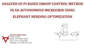 ANALYSIS OF PI BASED DROOP CONTROL METHOD IN AN AUTONOMOUS MICROGRID-ELEPHANT HERDING OPTIMIZATION