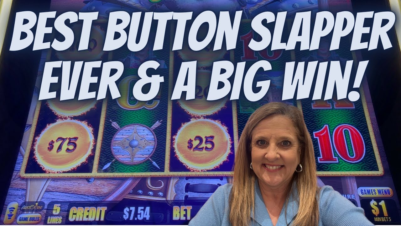 Best BUTTON SLAPPER Ever & a BIG WIN! #slots #casino #slotmachine - YouTube