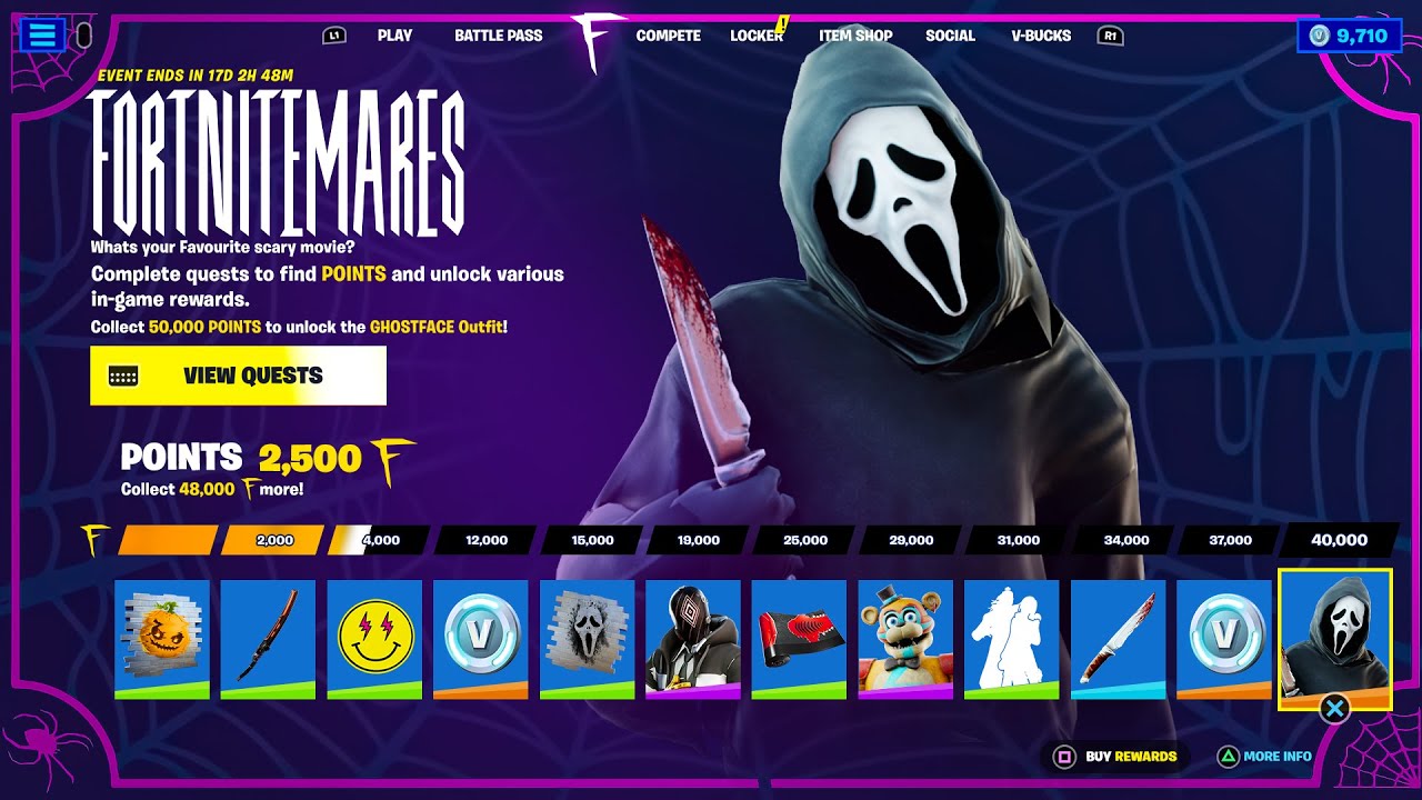 Fortnitemares 2023: Horario para descargar el parche que nos podría añadir extras de Five Nights at Freddy’s