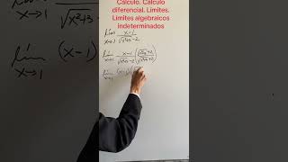 Cálculo Cálculo diferencial Límites Límites algebraicos indeterminados Racionalización