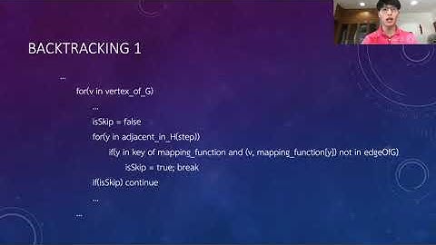 Algorithm Design : Subgraph Isomorphism