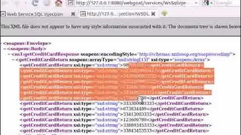 Webgoat - Web Service SQL Injection
