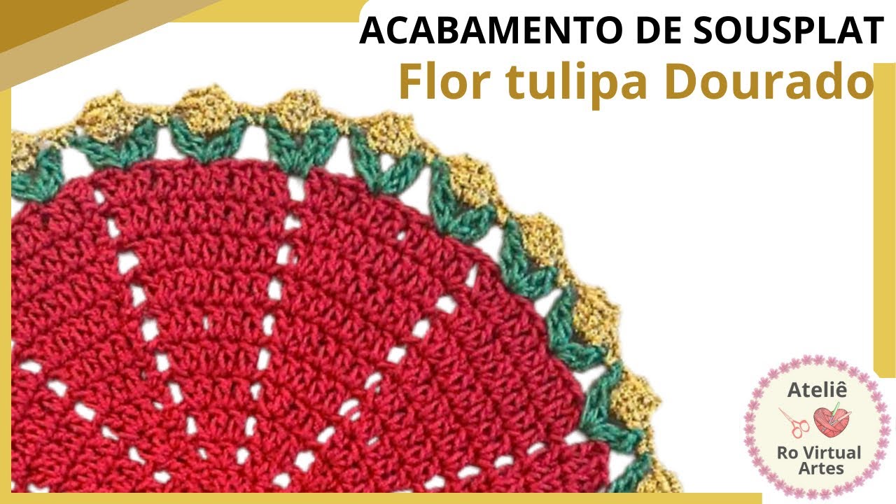 Acabamento de SOUSPLAT de Flor Tulipa Dourado! Video Aula