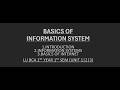 BOIS UNIT 1|2|3 ( Introduction | Information Systems | Basics of Internet)BCA LU 1st year 1st Sem