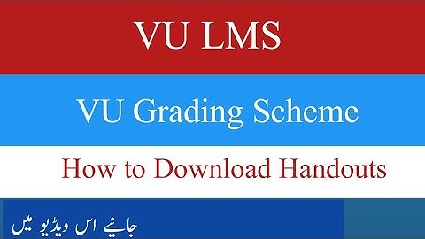 VU LMS Orientation || How To Download Handouts || VU Short Notes