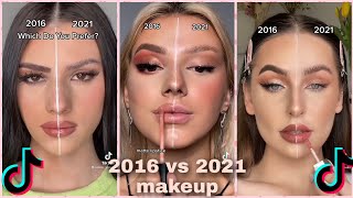 2016 vs 2021 makeup trends✨-tiktok compilations 💚