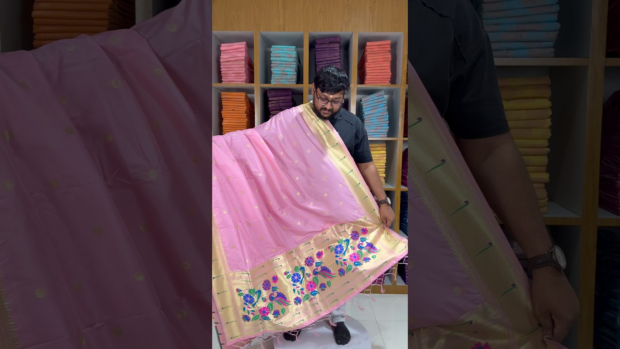 Pure Paithani Silk Weaving Zari Paithani Duppata