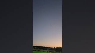 해질녘 초승달 / a crescent moon hanging in the twilight sky